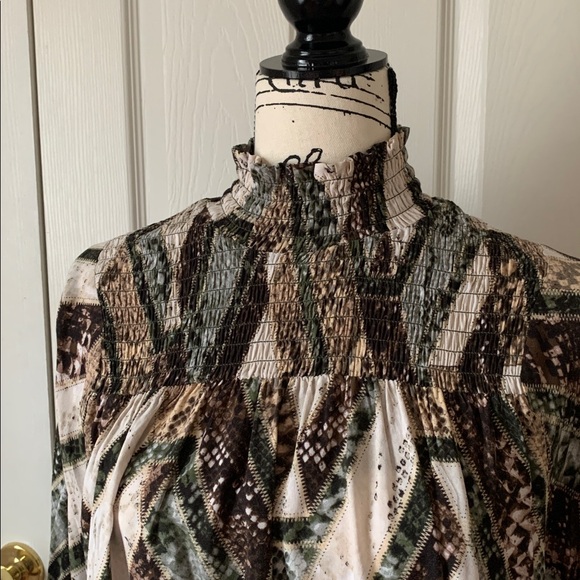 H&M Snakeskin Patchwork Smock Dress - Picture 4 of 6